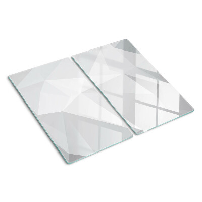 Schneidebrett glas Geometrische Formen in Grautönen
