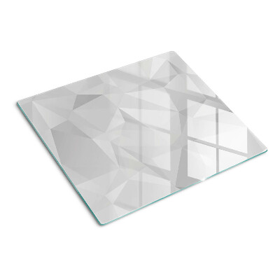 Glasschneidebrett Geometrie in Grautönen