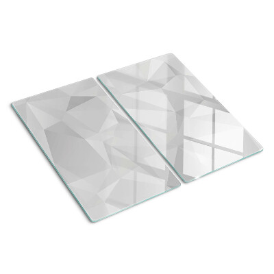 Glasschneidebrett Geometrie in Grautönen