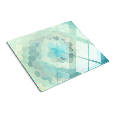 Schneidebrett glas Geometrische Formen in Blautönen