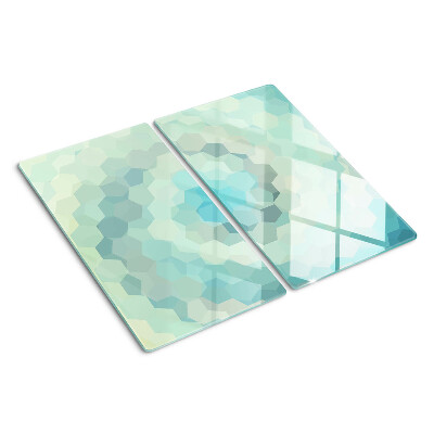 Schneidebrett glas Geometrische Formen in Blautönen