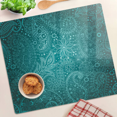 Glasschneidebrett Paisley-Muster