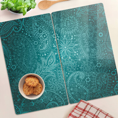 Glasschneidebrett Paisley-Muster
