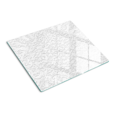 Schneidebrett glas Blumenmuster mit Wellen