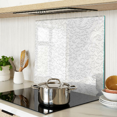 Schneidebrett glas Blumenmuster mit Wellen