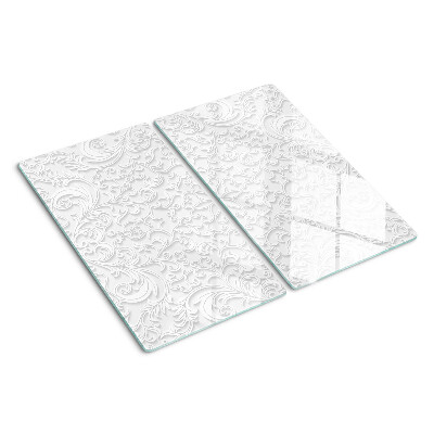 Schneidebrett glas Blumenmuster mit Wellen