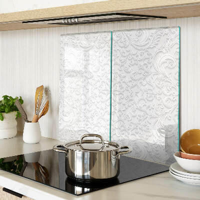Schneidebrett glas Blumenmuster mit Wellen