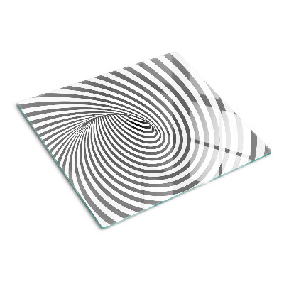 Schneidebrett glas Optisches Spiralmotiv