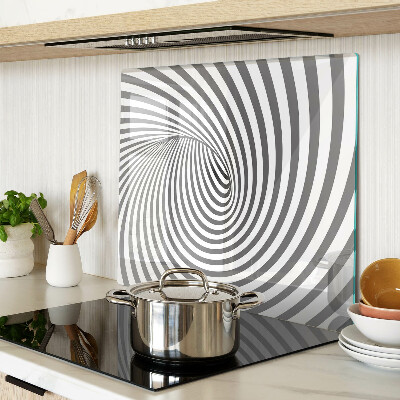 Schneidebrett glas Optisches Spiralmotiv