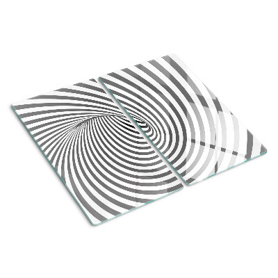 Schneidebrett glas Optisches Spiralmotiv