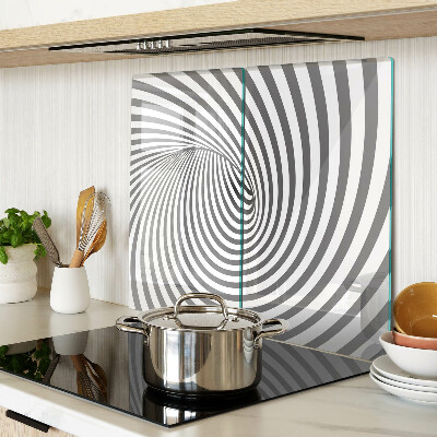 Schneidebrett glas Optisches Spiralmotiv