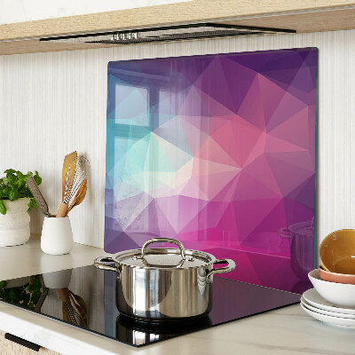 Schneidebrett glas Geometrie in Rosa- und Blautönen