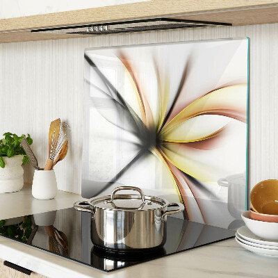Glasschneidebrett Florale Abstraktion mit dynamischen Linien