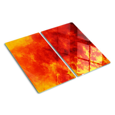 Schneidebrett glas Feuer und Flammen