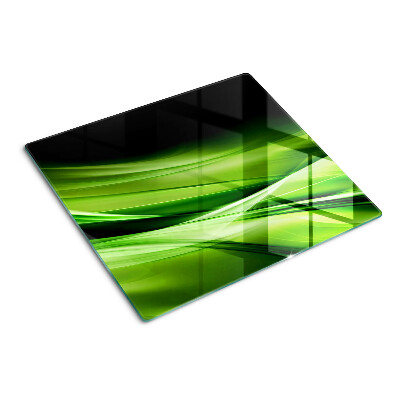 Glasschneidebrett Grüne abstrakte Wellen