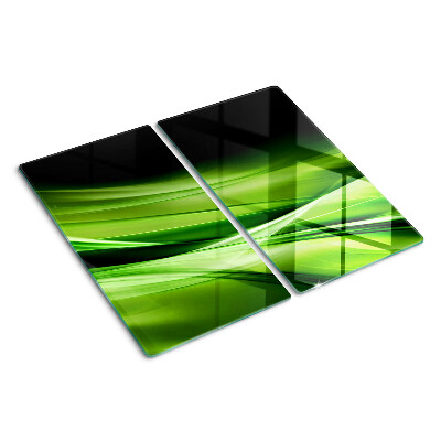 Glasschneidebrett Grüne abstrakte Wellen