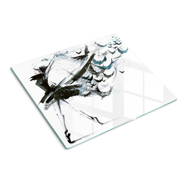 Schneidebrett glas Geflügelter Tanz
