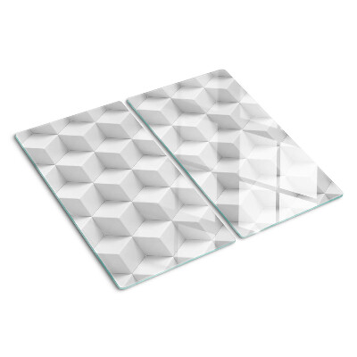 Schneidebrett glas 3D-Sechseckmuster