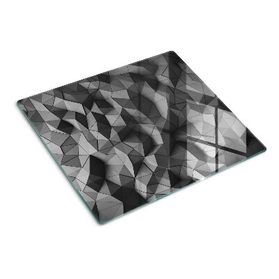 Schneidebrett glas Abstraktes geometrisches Muster in Grautönen