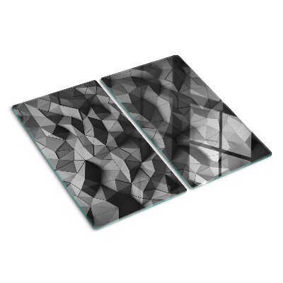 Schneidebrett glas Abstraktes geometrisches Muster in Grautönen