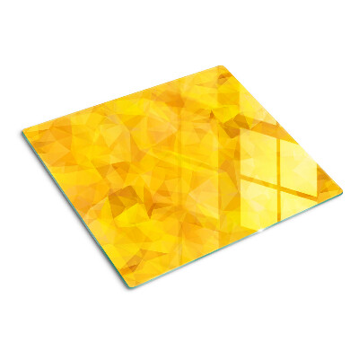 Glasschneidebrett Gelbes geometrisches Mosaik