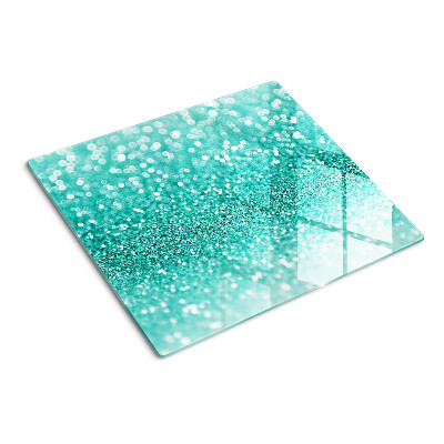 Schneidebrett glas Funkelnder türkisfarbener Glitzer