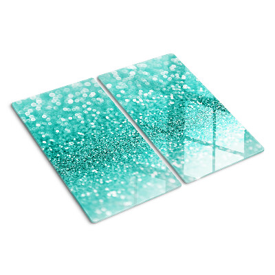 Schneidebrett glas Funkelnder türkisfarbener Glitzer