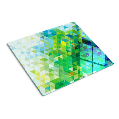 Glasschneidebrett Geometrie farbiger Dreiecke