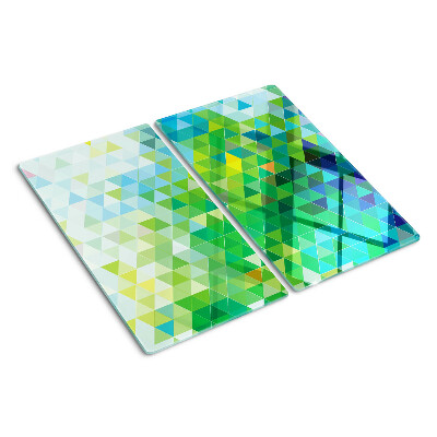 Glasschneidebrett Geometrie farbiger Dreiecke
