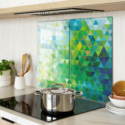Glasschneidebrett Geometrie farbiger Dreiecke