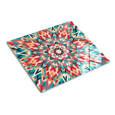 Schneidebrett glas Mehrfarbiges Mandala