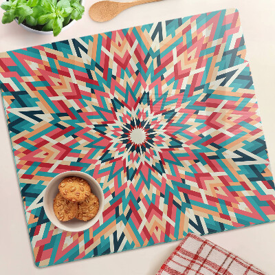 Schneidebrett glas Mehrfarbiges Mandala