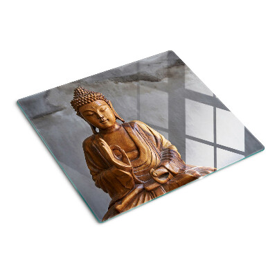 Schneidebrett glas Buddha in Meditation
