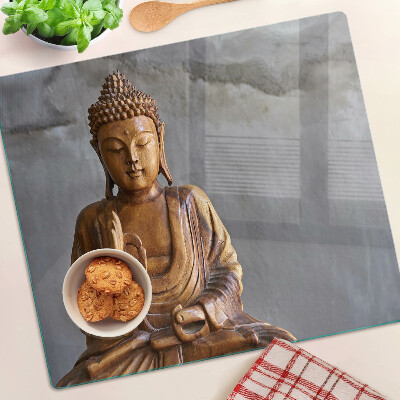 Schneidebrett glas Buddha in Meditation
