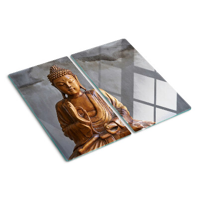 Schneidebrett glas Buddha in Meditation