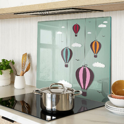 Glasschneidebrett Heißluftballons