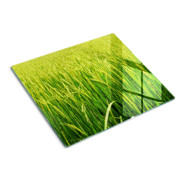Schneidebrett glas Grünes Grasfeld