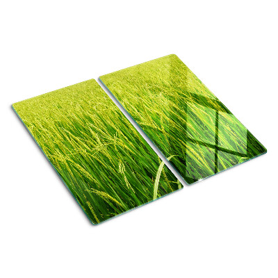 Schneidebrett glas Grünes Grasfeld