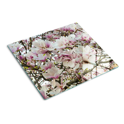 Glasschneidebrett Magnolienblüten
