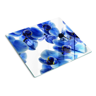 Schneidebrett glas Blaue Orchideen