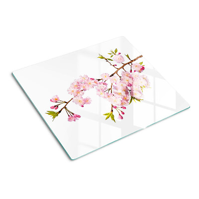 Schneidebrett glas Frühlingskirschblüte
