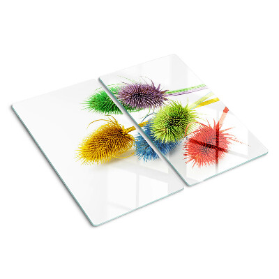 Schneidebrett glas Bunte, dreidimensionale Blumen