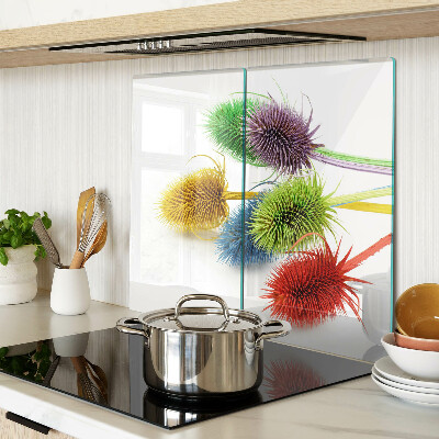 Schneidebrett glas Bunte, dreidimensionale Blumen