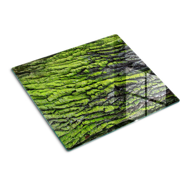 Schneidebrett glas Grüne Baumrinde