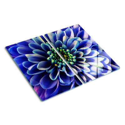 Glasschneidebrett Blaue Dahlie