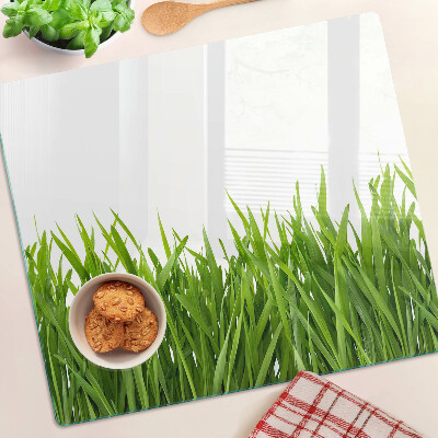Schneidebrett glas Grünes Gras