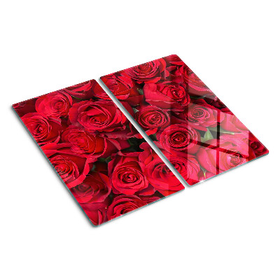 Glasschneidebrett Rote Rosen