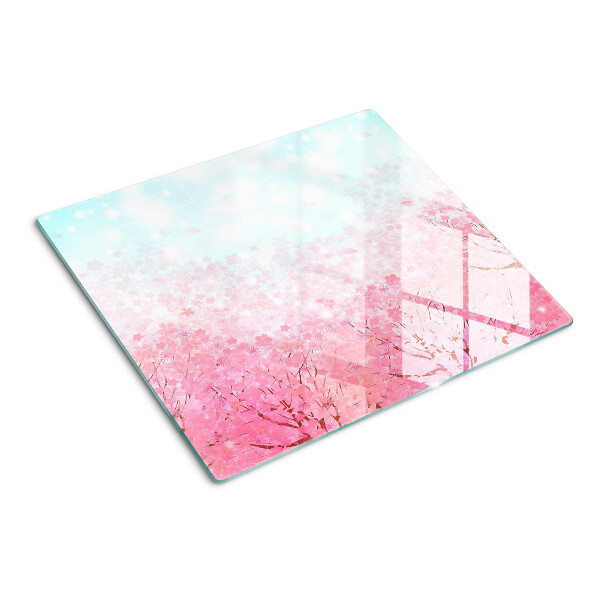 Schneidebrett glas Sakura-Blumenmotive