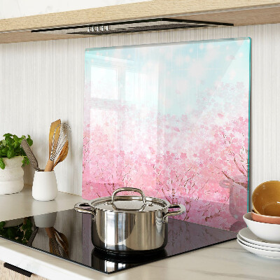 Schneidebrett glas Sakura-Blumenmotive