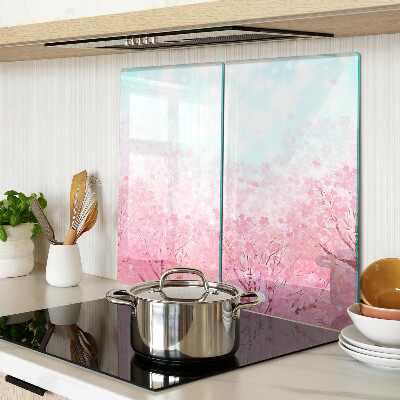 Schneidebrett glas Sakura-Blumenmotive